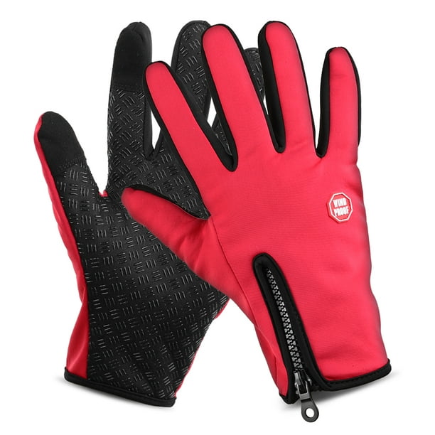 001 XXL-Red KEMiMOTO Motorcycle Gloves Men Winter Riding Gloves Touchscreen Waterproof 